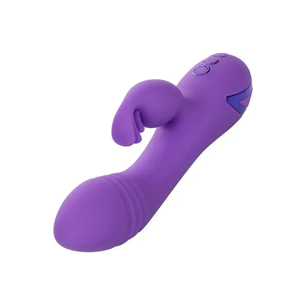Colt silicone purple rechargeable rabbit vibrator 8 inch - peaches and screams