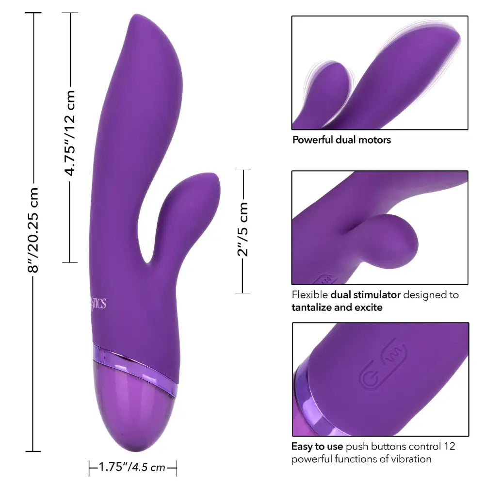 Colt silicone purple rechargeable rabbit vibrator - peaches and screams
