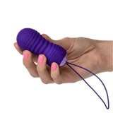 Colt silicone purple rechargeable ribbed bullet with remote - peaches and screams