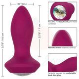 Colt silicone purple rechargeable vibrating butt plug medium - peaches and screams