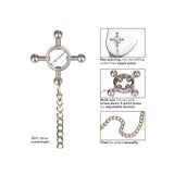 Colt stainless steel silver grips 4 point nipple press chain - peaches and screams