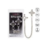 Colt stainless steel silver grips 4 point nipple press chain - peaches and screams