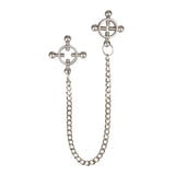 Colt stainless steel silver grips 4 point nipple press chain - peaches and screams