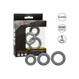 Colt ultra soft silicone stretchy grey cock ring set - peaches and screams
