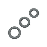 Colt ultra soft silicone stretchy grey cock ring set - peaches and screams