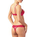 Cottelli Collection Red Wired Open Bra Set with Lace - 36B/M - Peaches and Screams