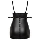 Cottelli curves stretchy black bondage plus size dress - x large - peaches and screams