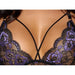 Cottelli Lilac And Black Lace Suspender Bra Set - Peaches and Screams