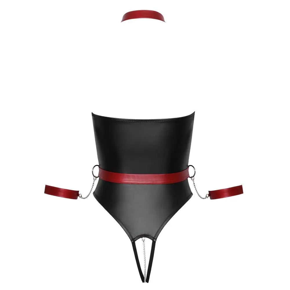 Cottelli stretchy black bondage body with harness - small - peaches and screams
