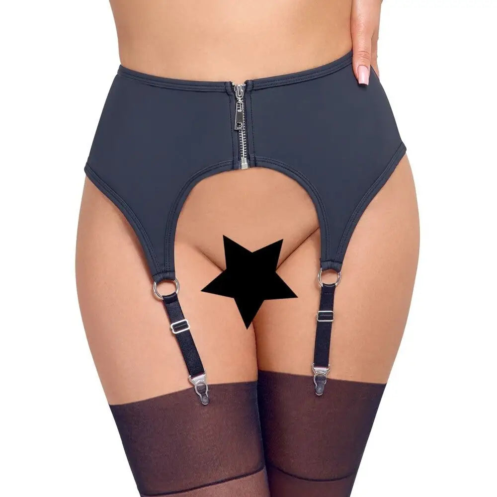 Cottelli Zip Suspender Belt - Peaches and Screams