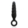 Dark stallions textured silicone butt plug with pull ring - peaches and screams