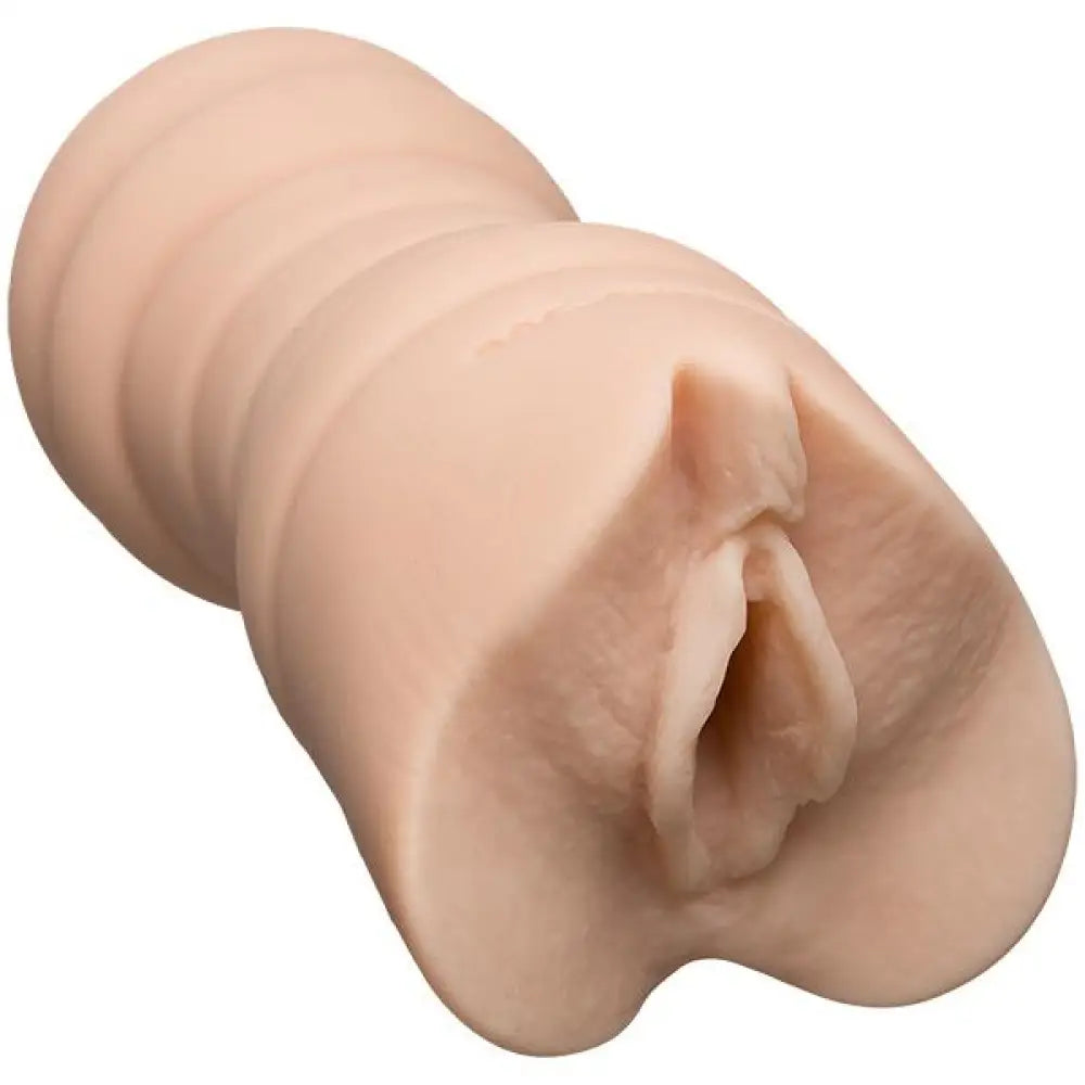 Doc johnson 5.5 inch stretchy textured realistic vagina masturbator - peaches and screams