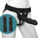 Doc johnson large hollow silicone strap on dildo 8 inch - peaches and screams