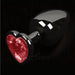 Dolce Piccante Graphite Style Small Anal Plug Red Heart Gem - Peaches and Screams