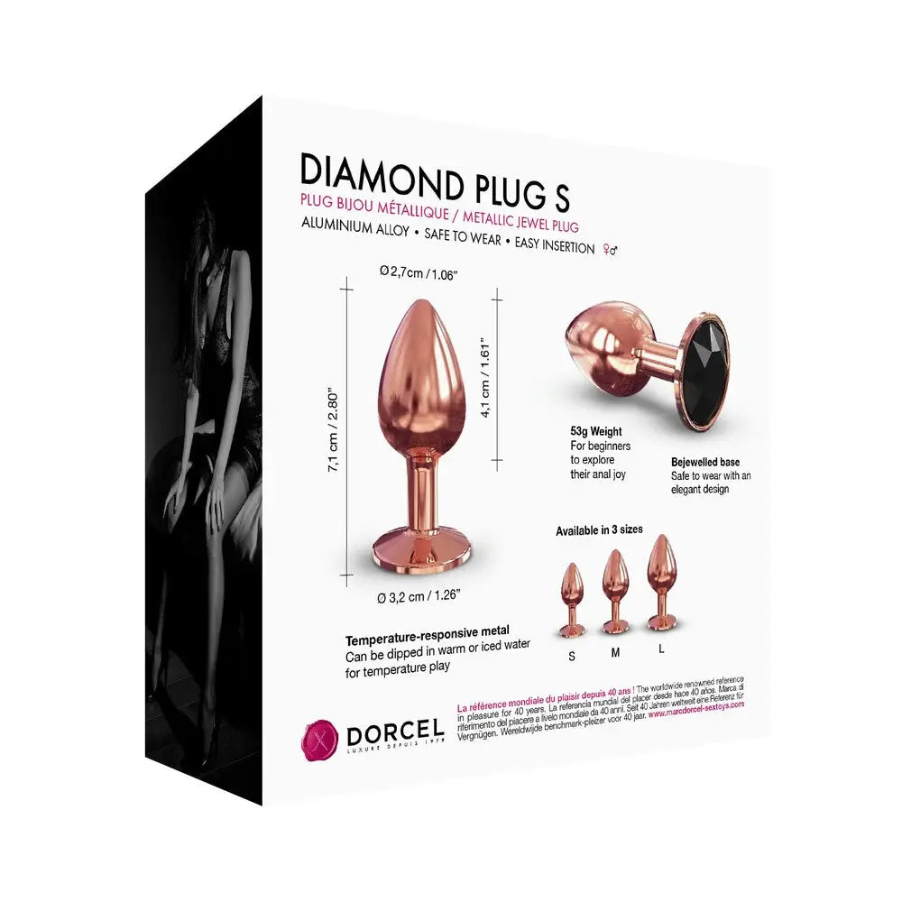 Dorcel Rose Gold Small Diamond Butt Plug - Peaches and Screams