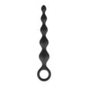 Dorcel silicone black anal probe 6.69 inch tapered toy - peaches and screams