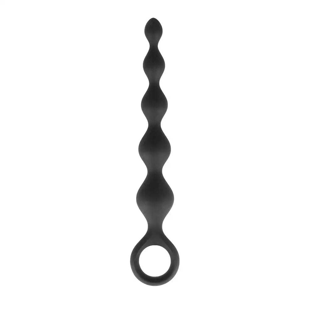 Dorcel silicone black anal probe 6.69 inch tapered toy - peaches and screams