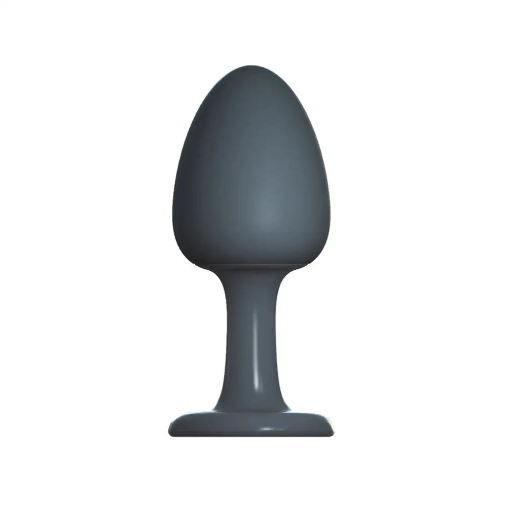 Dorcel silicone black medium butt plug with flared base - peaches and screams