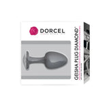 Dorcel silicone black medium butt plug with gem 3.2 inch - peaches and screams