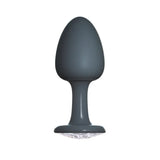 Dorcel silicone black medium butt plug with gem 3.2 inch - peaches and screams
