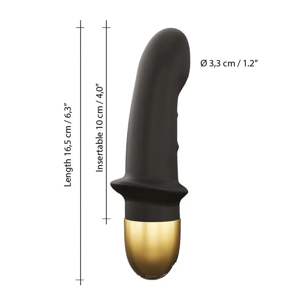 Dorcel Silicone Black Multi Speed Rechargeable Classic Vibrator - Peaches and Screams