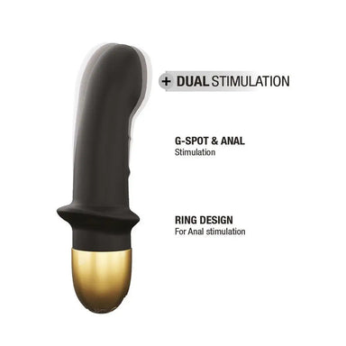 Dorcel Silicone Black Multi Speed Rechargeable Classic Vibrator - Peaches and Screams