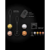 Dorcel silicone black rechargeable remote controlled orgasm balls - peaches and screams