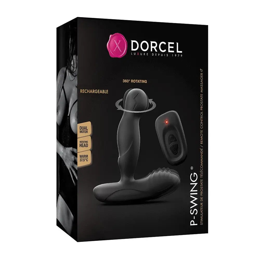 Dorcel Silicone Black Remote Control Prostate Massager - Peaches and Screams