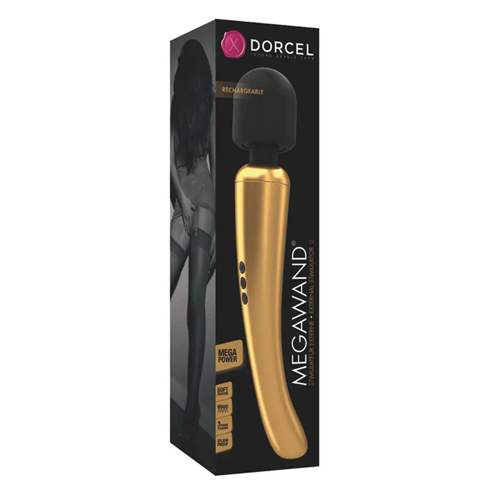 Dorcel Silicone Gold Rechargeable Mega Wand Vibrator - Peaches and Screams