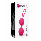 Dorcel silicone pink dual love balls for pelvic training - peaches and screams
