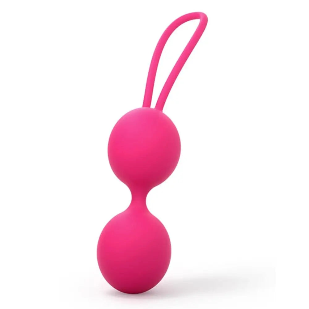 Dorcel silicone pink dual love balls for pelvic training - peaches and screams