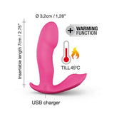 Dorcel silicone pink remote control rechargeable vibrator - peaches and screams