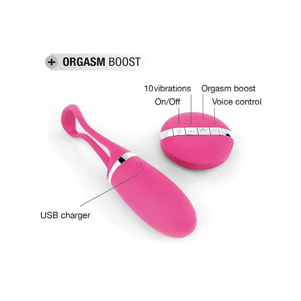 Dorcel silicone pink remote control vibrating egg 10 modes - peaches and screams