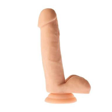 Dream Toys 7.1-inch Flesh Pink Realistic Dildo with Suction Cup and Balls - Peaches and Screams