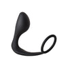 Dream toys silicone black butt plug with cockring 4.5 inch - peaches and screams