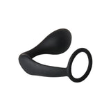 Dream toys silicone black butt plug with cockring 4.5 inch - peaches and screams