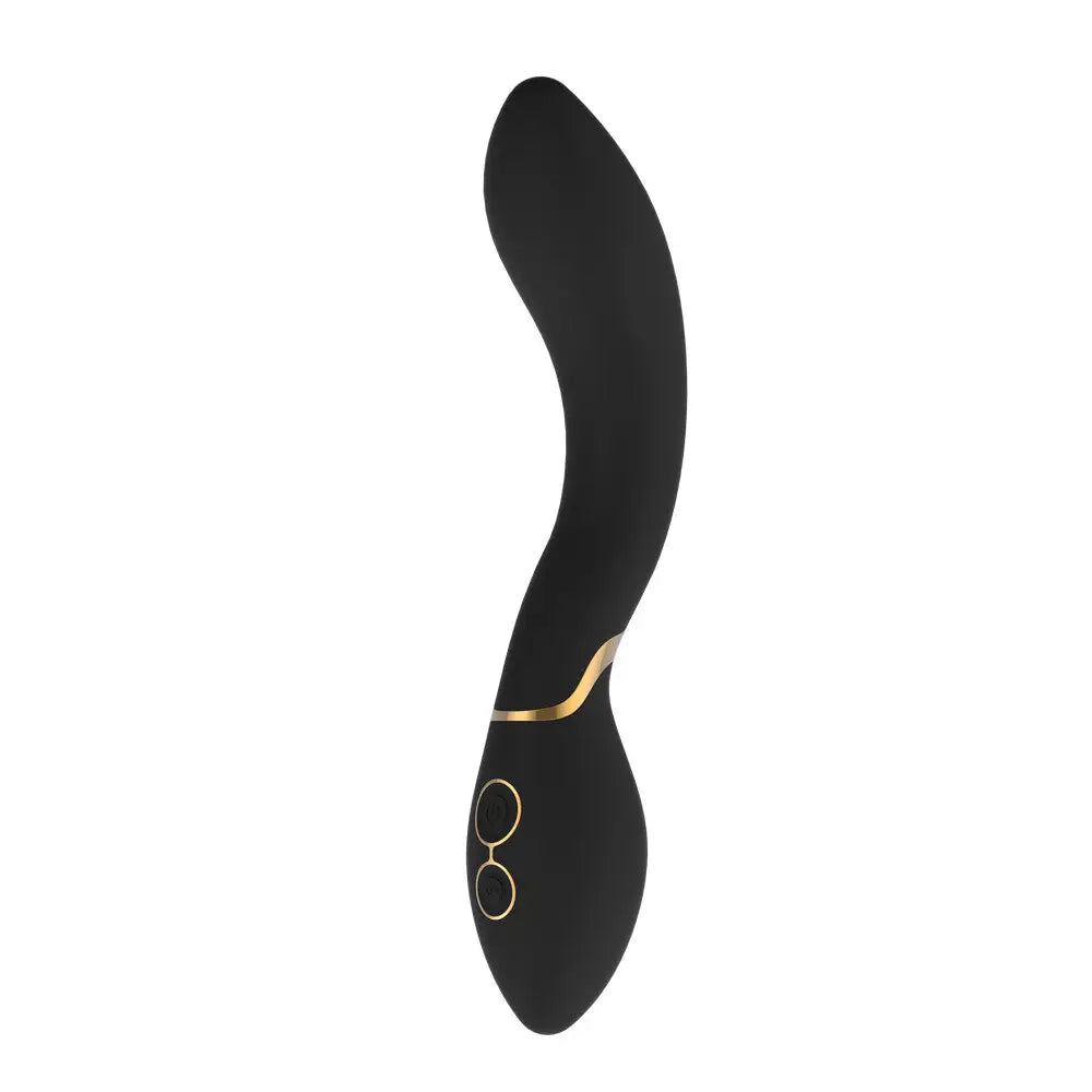 Dream toys silicone black rechargeable g spot vibrator - peaches and screams