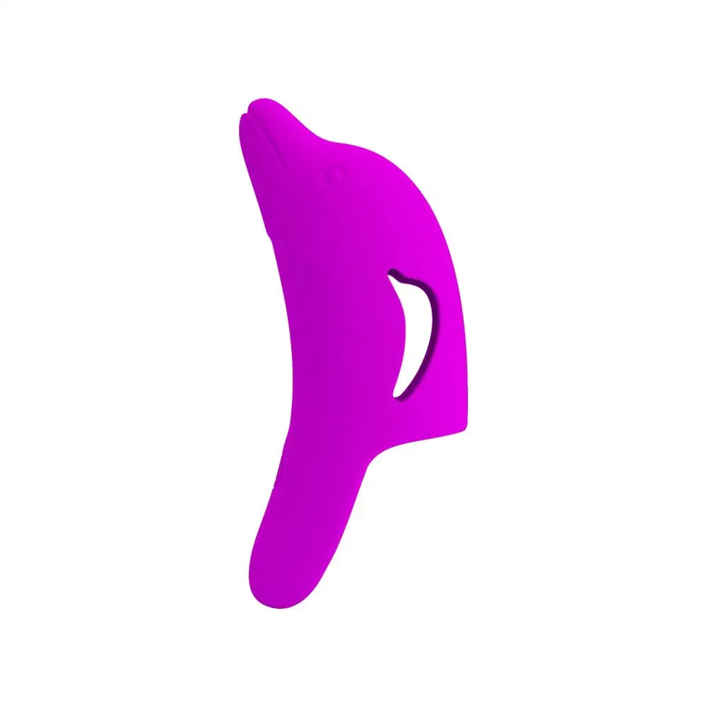 Dream toys silicone purple delphini finger vibrator - peaches and screams