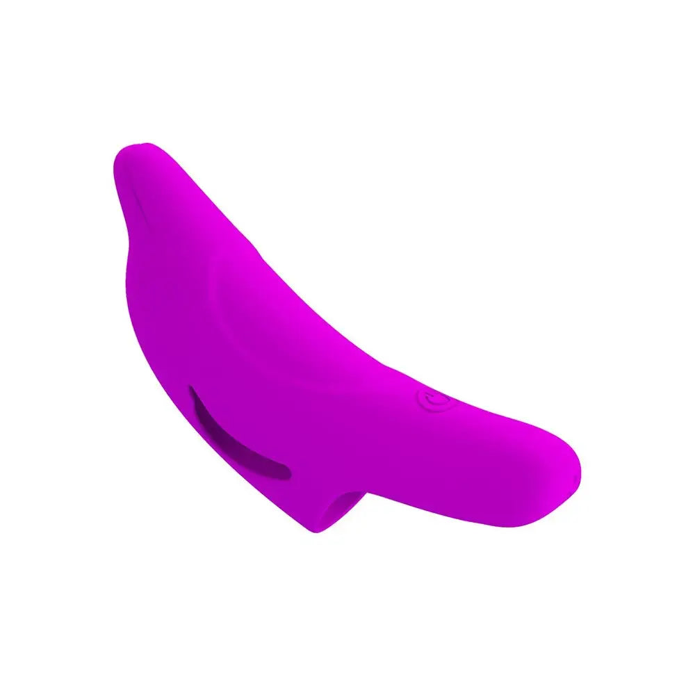 Dream toys silicone purple delphini finger vibrator - peaches and screams