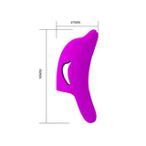 Dream toys silicone purple delphini finger vibrator - peaches and screams