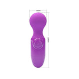 Dream toys silicone purple mini wand massage vibrator - peaches and screams
