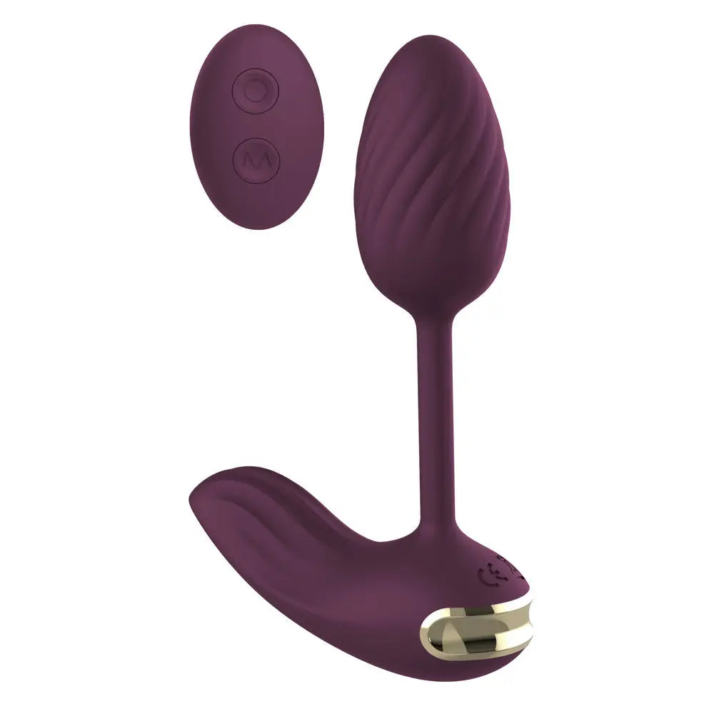 Dream toys silicone purple remote controlled vibrating egg - peaches and screams