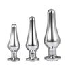 Dream toys stainless steel 3 piece beginner butt plug set - peaches and screams