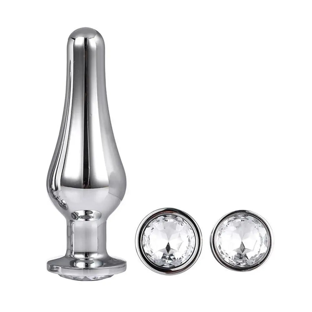 Dream toys stainless steel 3 piece beginner butt plug set - peaches and screams