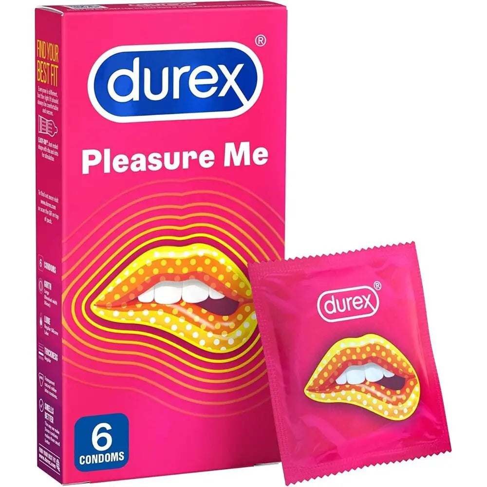 Durex Latex Clear Ribbed and Dotted Condoms 6 Pack - Peaches and Screams