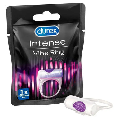 Durex Stretchy White Vibrating Cock Ring for Him - Peaches and Screams