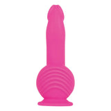 Evolved 7.55 inch silicone pink vibrating penis dildo with remote - peaches and screams