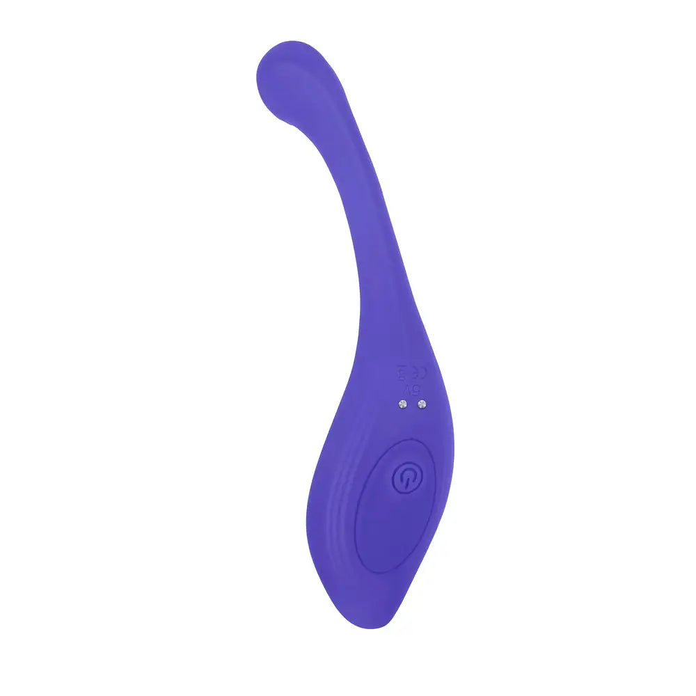 Evolved silicone blue bendable dual wand vibrator with remote - peaches and screams