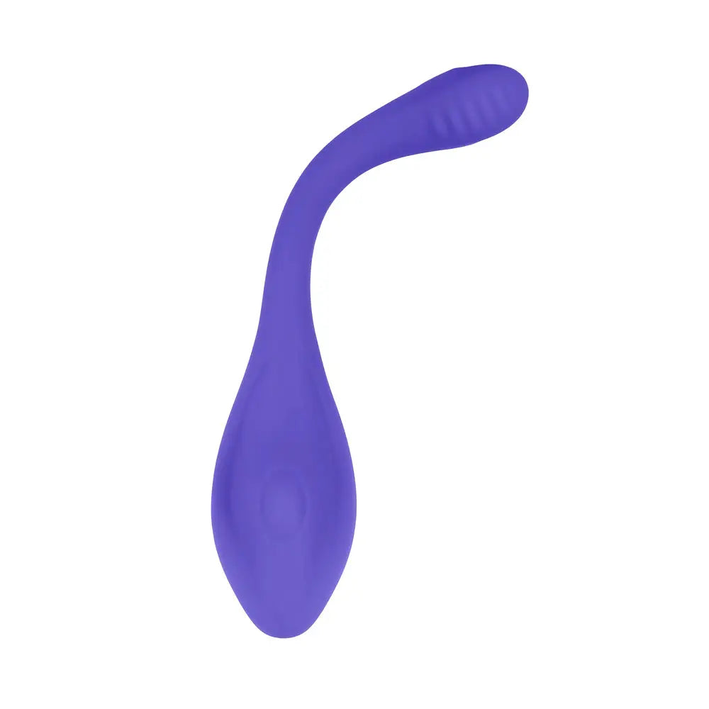 Evolved silicone blue bendable dual wand vibrator with remote - peaches and screams