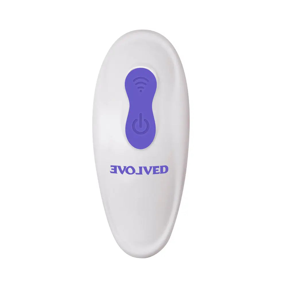 Evolved silicone blue bendable dual wand vibrator with remote - peaches and screams